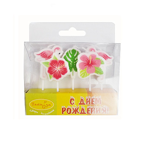Свечи Фламинго 5 шт. 3 см