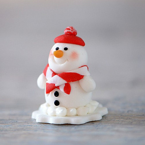 Сахарное украшение "Снеговик в шапке" 0,03 кг 